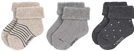 Lässig Newborn Socks Gots 3 Pcs. Assorted Grey, Maat: 19-22 sokken, grijs, EU, grijs., sokken