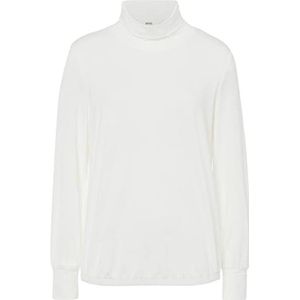 BRAX Camilla Fluid Basic Single rolkraag sweatshirt, Gebroken wit