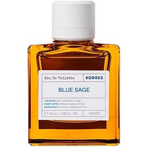 KORRES Blue Sage Eau de Toilette voor heren, dermatologisch getest, veganistisch, 50 ml