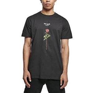 Mister Tee Lost Youth Rose T-shirt voor heren, zwart.