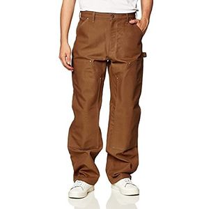 Carhartt Werkbroek van zwaar canvas, hard, gevoerd, aan de voorkant, losse pasvorm, herenbroek (1 stuk), Bruin (Carhartt Brown)