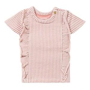 Noppies Baby Girls Tee Niceville Short Sleeve Stripe T-shirt voor baby's, meisjes, Roze Dawn - N026