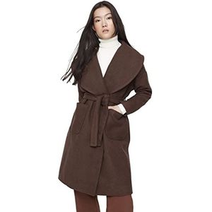 TRENDYOL Classic Coat – bruin – oversized, bruin, 38, Braun