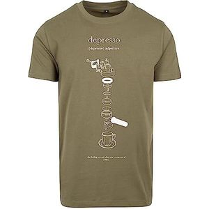 Mister Tee Thee Depresso T-shirt voor heren, Olijf