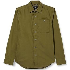 G-STAR RAW Bristum 2.0 Slim Shirt Ls T-shirts voor heren, Veelkleurig (Tobacco/Forest Night Oxford D23553-c895-g100)