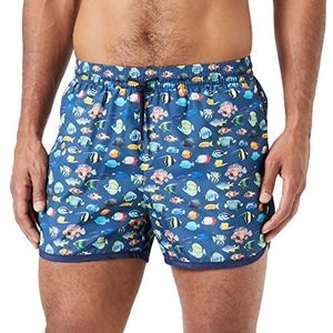 Nalini Swimming Boxers Homme, Bleu, XXL