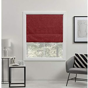 Exclusive Home Curtains Romeinse lampenkap, volledig verduisterend, 100% polyester, rood, 68 x 64 cm