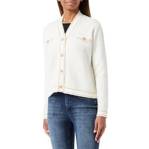 Caneva Petite chemise en tricot parfumé avec bord en lurex, laine blanche, taille XS/S, Laine/blanc, XS