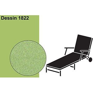 Best Selection-Line 1822 Coussin de chaise longue en coton/polyester Vert clair 190 x 60 x 7 cm