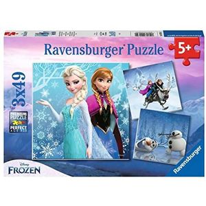 Disney Frozen: Avontuur in Winterland - 3x49 stukjes - kinderpuzzel