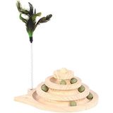 duvoplus, Spin 'n Play Kattenspeelgoed, 26 x 26 x 13,5 cm, kleur hout, kat