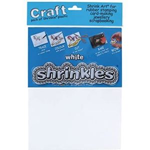Originele Shrinkles, Shrink Art bladeren, wit (knutselpakket)