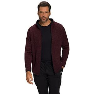 JP 1880 Heren grote maten Menswear L-8XL Jay-PI Outdoor 802394 Gebreide Fleece Jas, zwart.