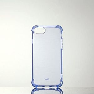 WE Beschermhoes compatibel met iPhone 6/iPhone 7/iPhone 8, dunne beschermhoes met schokabsorberende technologie en premium oppervlak, TPU-siliconen (schokabsorptie), blauw transparant