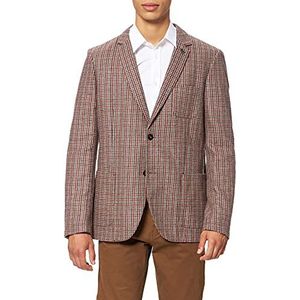 camel active Blazer voor heren, rood (Red Checked 52), 56, rood (Red Checked 52)