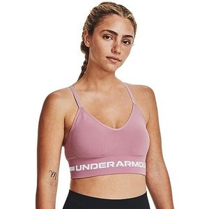 Under Armour Naadloze sportbeha met lage impact, sportbeha voor dames, Elixir roze / Elixir roze / wit