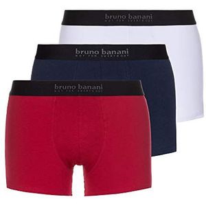 bruno banani Set van 3 boxershorts voor heren, meerkleurig (rood/marineblauw/wit 2754) XXL, meerkleurig (rood / marineblauw / wit 2754)