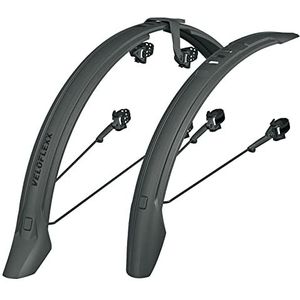SKS GERMANY VELOFLEXX SET 65 29 inch spatbordenset met verstelbare frameadapter (wielbescherming van slagvast hoogwaardig kunststof, spatbord voor montage op elke fietsvork), zwart
