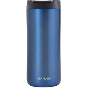 Aladdin Leak-Lock Thermavac roestvrijstalen beker, 0,35 l, blauw, waterdicht, dubbelwandig, geïsoleerd, 3 uur heet, herbruikbaar, BPA-vrij, vaatwasmachinebestendig