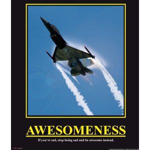 Empire 420602 Motivation Awesomeness Jet Mini Poster 40 x 50 cm