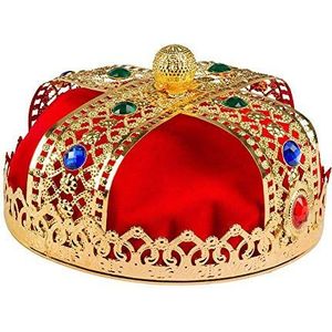 Boland 64550 Krone Royal King van Luxus, Adeliger, Kaiser carnaval, themafeest