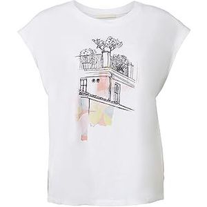 ESPRIT 073cc1k310 T-shirt voor dames, 100 / wit