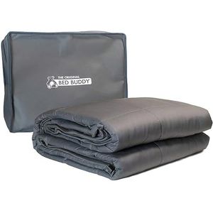 Bed Buddy Verzwaringsdeken voor volwassenen, 7,7 kg, zware deken met glasparels, grijs, 7,7 kg