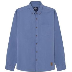 Springfield Overhemd voor heren, Blauw (Azul Medio)