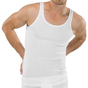 Schiesser Jacke 0/0 onderhemd voor heren, mouwloos, wit (100-weiss), 4, Wit (100-Weiss)