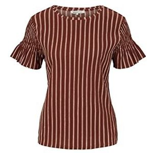 Tom Tailor Denim t-shirt dames, 29650 - strepen bruin beige