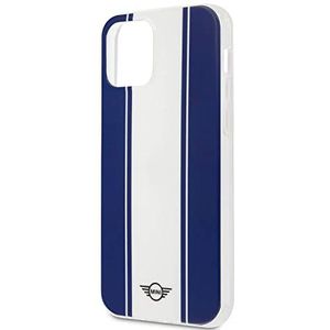 Cool beschermhoes voor iPhone 12 Mini Licentie Mini Cooper, blauw / wit
