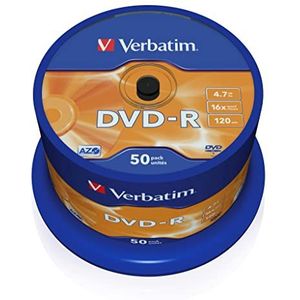 Verbatim DVD-R Azo 4,7 Gb 16 X Matt Silver Surface Cake 50