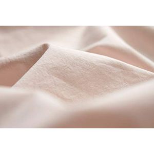 L1NK STUDIO Bedlaken voor eenpersoonsbed, 90 cm (160 x 280 cm), 100% katoen (perkal, draaddichtheid 200), effen, babyroze