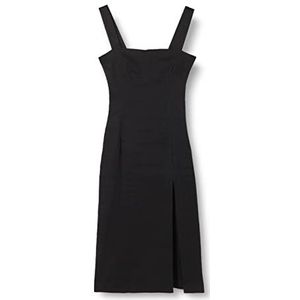 Pinko Vriendelijke stretch linnen jurk casual jurk dames, Z99_Noir Limousine