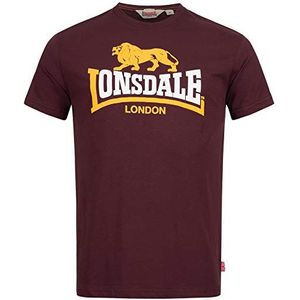 Lonsdale Holmpton T-shirt voor heren, Oxblood