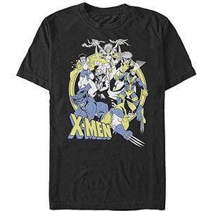 Marvel Xmen Organic klassiek T-shirt met korte mouwen vintage uniseks, zwart.