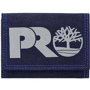 Timberland PRO Drievoudige portemonnee van Cordura nylon voor heren, met ID-venster, marineblauw (reflecterend), 11,4 x 2,5 x 7,6 cm