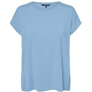 Vero Moda Vmava Plain SS Top Gajrs Noos T-shirt, Little Boy Blue, Luchtvaartblauw.