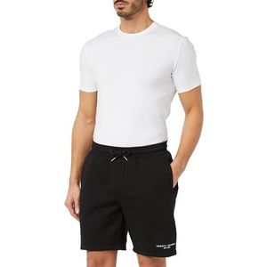 Tommy Hilfiger Kleine sweatshorts met Tommy logo joggingbroek voor heren, Zwart