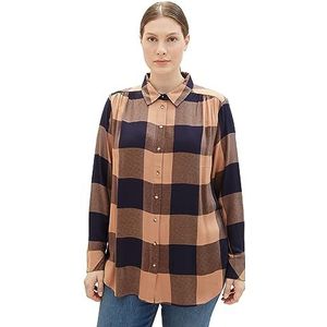 TOM TAILOR Chemisier grande taille pour femme, 32423 - Blush Navy Check Woven, 54/grande taille