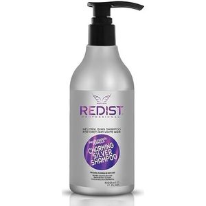 Redist Charming Silver Shampoo 500 ml | No Yellow - Paars - Anti-vergelingsshampoo | Zilveren shampoo voor blond, platina, grijs haar | Stylingaccessoires