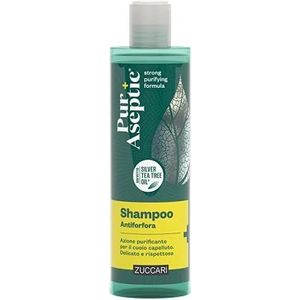 Zuccari Puraseptic Shampooing Purifiant Antipelliculaire 200 ml - Avec Silver Tea Tree Oil, Piroctone Olamine, Saule Blanc et Altea, purifie, apaise et équilibre le cuir chevelu