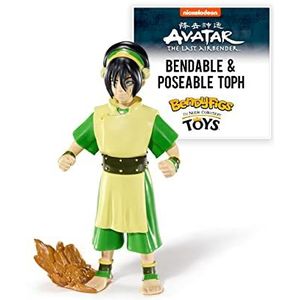 BendyFigs The Noble Collection Avatar Toph – Noble Toys 17 cm Bendable Posable Pop Collectable met standaard en mini-accessoires