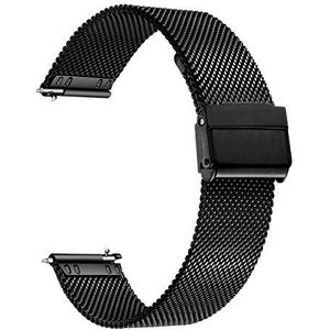XIRUVE Horlogebandje van roestvrij staal, snelle bevrijding voor heren en dames, 12-24 mm, 16mm