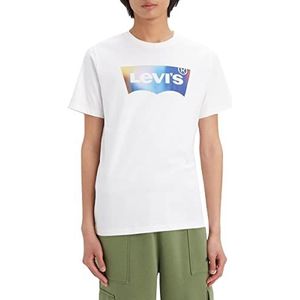 Levi's T-shirt met ronde hals voor heren, Batwing Blur Fill White+