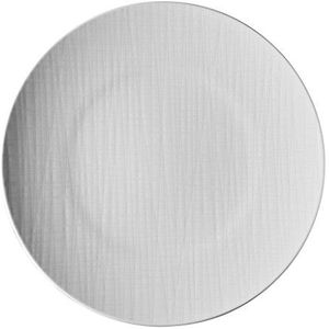 Platte plaat van netstof, 33 cm, wit