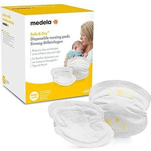 Medela Safe & Dry Wegwerp borstvoedingspads, afzonderlijk verpakt, 60 stuks