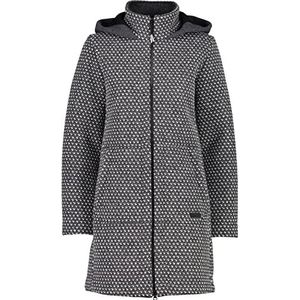 CMP Jacquard Wooltech Long Coat Jacquard Wooltech Long Coat Dames, Smoke Mel.-b.Gips