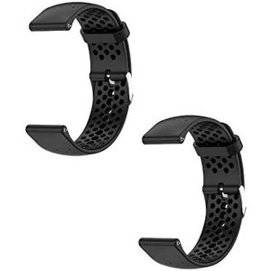 2 stuks reservebandjes compatibel met Coros Pace 2/Apex 42 mm, 20 mm, zachte en ademende siliconen sportarmband voor Coros Pace 2/Apex 42 mm