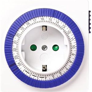 Compacte analoge timer 24 uur, 3600 W, 250 V, 16 A, 50 Hz, IP 20, instelbaar